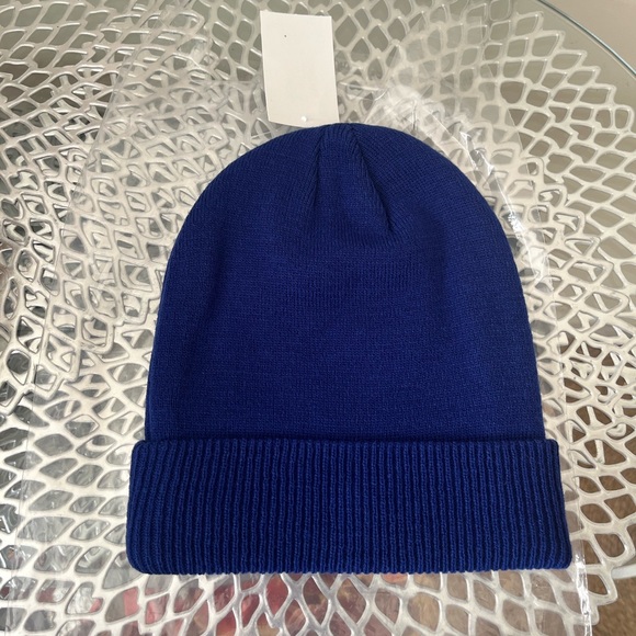 Aviator Nation Bolt Ribbed Knit Cuff Beanie in Blue NWT - Picture 5 of 6